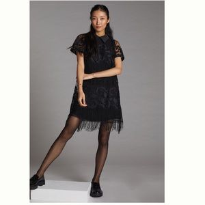 NWT Maeve fringed shift mini dress